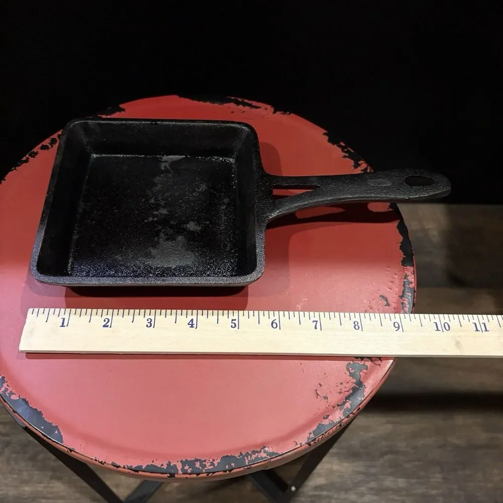 Cook’s Tools Cast Iron Square Egg Fryer Mini Skillet Pre-Seasoned 5x5